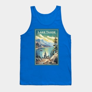 Lake Tahoe National Park Vintage Travel Poster Tank Top